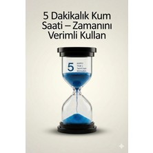 Pazarcan Mey Ithalat® 5 Dakikalık Kum Saati Zamanlayıcı – Mavi̇ Dekoratif Masa Saati 4 Renk Seçeneği