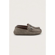 VARNAS Erkek Vizon Süet Metal Tokalı Loafer Günlük Casual Ayakkabı - Despina
