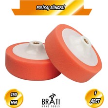 BRATİ HAND TOOLS Pasta Polisaj Süngeri M-14 Bağlantılı Oto Araba Parlatma Pedi Sünger Araba Parlatıcı 150MM
