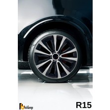 Renault Fluence 15'' Inç Jant Kapağı (4 Adet) Siyah Gri C121