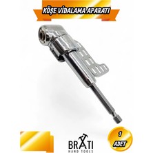 BRATİ HAND TOOLS Köşe Vidalama Adaptörü Açılı Dar Alan Matkap Adaptörü Matkap Ucu 1/4''