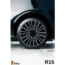 Hyundai I20 Active 15'' Inç Jant Kapağı (4 Adet) Siyah Gri C116