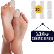 Pazarcan Mey Ithalat® 6 Adet Baş Parmak Için Silikon Koruyucu