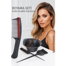 Pazarcan Mey Ithalat® Saç Boyama Seti 3’lü Saç Boya Sıyırıcı Tarak, Seti Fırça, Boya Kabı ile Profesyonel