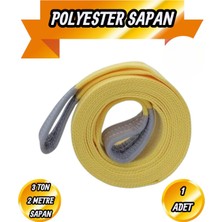 BRATİ HAND TOOLS Polyester Sapan 3 Ton 2 Metre Sarı Sağlam Yük Kaldırma Taşıma Indirme Halat Spanzet
