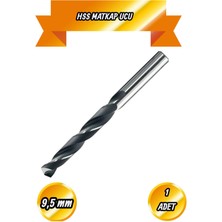 BRATİ HAND TOOLS 9,5 mm Hss Matkap Ucu 1 Adet Metal Alüminyum Ahşap Plastik Çelik Delme Uç Delik Açma Ucu