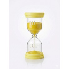 Pazarcan Mey Ithalat® Renkli 10 Dakika Kum Saati - Dekoratif Cam Zamanlayıcı -Mutfak, Ders Oyun Süre Ölçe