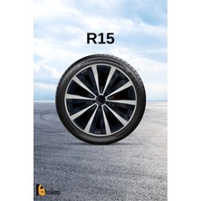Opel Signum 15'' Inç Jant Kapağı (4 Adet) Siyah Gri C106