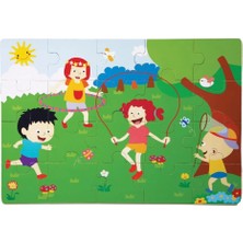 Pazarcan Mey Ithalat® 1276-CS Chiva, Ilkbahar Ahşap Yer Puzzle