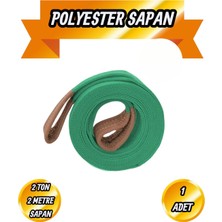 BRATİ HAND TOOLS Sapan Polyester Spanzet 2 Ton 2 Metre Su Yeşili Sağlam Yük Kaldırma Taşıma Indirme Halat
