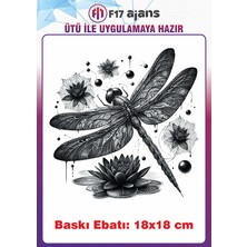 F17 Ajans Yusufçuk Gotik Temalı Ütü ile Yapışan Tekstil Kumaş Tişört Dtf Baskı