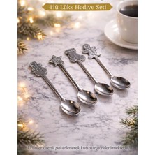 Volaconcept Şık Paslanmaz Çay Kaşığı Seti ,4 lü Set , Hediyelik