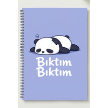 Black-One Özel Tasarım Temalı A5 Metal Spiralli Çizgisiz Kalın Bristol Kapak Özel Tasarım Temalı A5 Defter