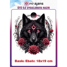 F17 Ajans Kurt Gotik Temalı Ütü ile Yapışan Tekstil Kumaş Tişört Dtf Baskı