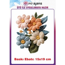 F17 Ajans Örgü Görünümlü Ütü ile Yapışan Tekstil Kumaş Tişört Baskı