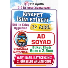 F17 Ajans Şapkalı Ördek Temalı Okul Kıyafet Etiketi Isme Özel Tekstil Baskı