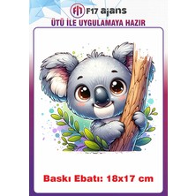 F17 Ajans Koala Ütü ile Yapışan Tekstil Kumaş Tişört Dtf Baskı