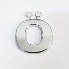 Pazarcan Mey Ithalat® Ö Harfi 3,75 cm Krom Yapışkanlı