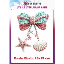 F17 Ajans Örgü Görünümlü Ütü ile Yapışan Tekstil Kumaş Tişört Baskı