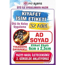 F17 Ajans Uzay Temalı Okul Kıyafet Etiketi Isme Özel Tekstil Baskı