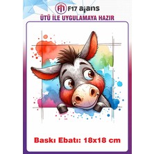 F17 Ajans Eşek Ütü ile Yapışan Tekstil Kumaş Tişört Dtf Baskı