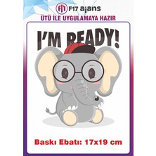 F17 Ajans I'm Ready Hayvan Temalı Ütü ile Yapışan Tekstil Kumaş Tişört Dtf Baskı  Kağıdı