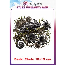 F17 Ajans Bukelamun Gotik Temalı Ütü ile Yapışan Tekstil Kumaş Tişört Dtf Baskı