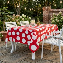 Finezza Lily Duck Kumaş Dikdörtgen Puantiyeli Dertsiz Masa Örtüsü 150X220 cm 1608