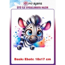 F17 Ajans Zebra Ütü ile Yapışan Tekstil Kumaş Tişört Dtf Baskı