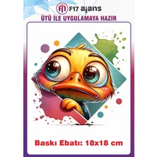 F17 Ajans Ördek Ütü ile Yapışan Tekstil Kumaş Tişört Dtf Baskı