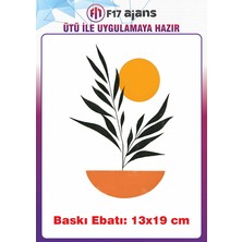 F17 Ajans Çiçek Desen Temalı Ütü ile Yapışan Tekstil Kumaş Tişört Dtf Baskı