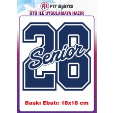 F17 Ajans Üniversite Kolej Yazı Temalı Ütü ile Yapışan Tekstil Kumaş Tişört Dtf Baskı