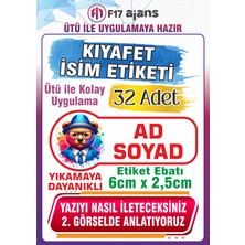 F17 Ajans Takım Elbilesli Ayıcık Temalı Okul Kıyafet Etiketi Isme Özel Tekstil Baskı