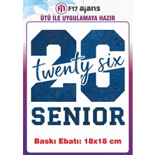 F17 Ajans Üniversite Kolej Yazı Temalı Ütü ile Yapışan Tekstil Kumaş Tişört Dtf Baskı
