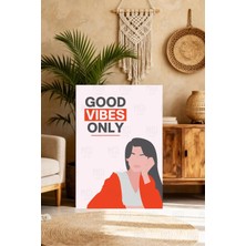 Mgi Design Good Vibes Only Kanvas Tablo Modern Tipografi Duvar Dekoru