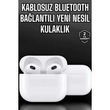 Pazarcan Mey Ithalat® Bluetooth Kulaklık 3.nesil Kablosuz Uzun Pil Ömrü Dokunmatik