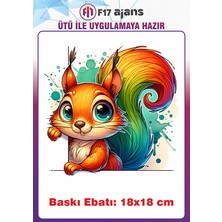 F17 Ajans Sincap Ütü ile Yapışan Tekstil Kumaş Tişört Dtf Baskı