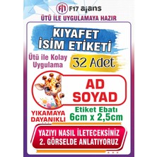 F17 Ajans Zürafa Temalı Okul Kıyafet Etiketi Isme Özel Tekstil Baskı