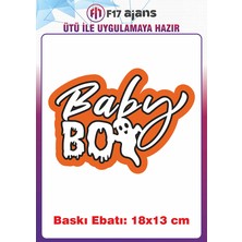 F17 Ajans Baby Boy Yazı Temalıütü ile Yapışan Tekstil Kumaş Tişört Dtf Baskı