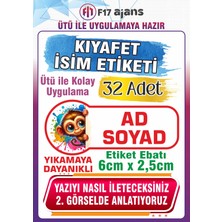F17 Ajans Maymun Temalı Okul Kıyafet Etiketi Isme Özel Tekstil Baskı