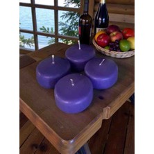 İV BLUE PURPLE Citronella ve Lavanta Karışımı 6 Adet Mor Sineksavar Mum