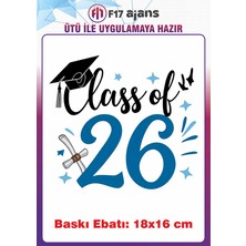 F17 Ajans Üniversite Kolej Yazı Temalı Ütü ile Yapışan Tekstil Kumaş Tişört Dtf Baskı