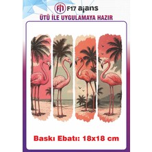 F17 Ajans Deniz Kum Güneş Temalı Ütü ile Yapışan Tekstil Kumaş Tişört Baskı