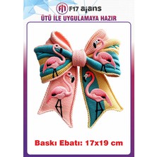 F17 Ajans Örgü Görünümlü Ütü ile Yapışan Tekstil Kumaş Tişört Baskı