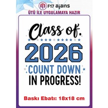 F17 Ajans Üniversite Kolej Yazı Temalı Ütü ile Yapışan Tekstil Kumaş Tişört Dtf Baskı