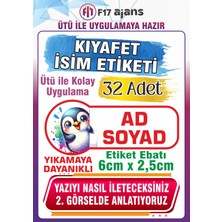 F17 Ajans Penguen Temalı Okul Kıyafet Etiketi Isme Özel Tekstil Baskı