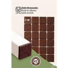 Pazarcan Mey Ithalat® 42 Adet Kendinden Yapışkanlı 3x3 cm Zemin Koruyucu Keçe Seti