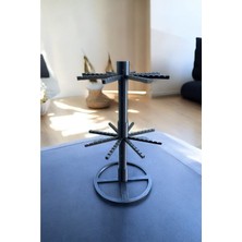 BarsDepo Anahtarlık Standı Boş Iki Katlı 112 Adet Anahtarlık Asabilirsiniz Plastik Siyah