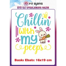 F17 Ajans Tavşan Hayvan Temalı Ütü ile Yapışan Tekstil Kumaş Tişört Dtf Baskı