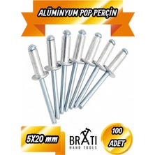 BRATİ HAND TOOLS Brati Perçim 5X20 Alüminyum Pop Perçin 100'LÜ Paket